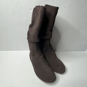 Patagonia Maha Espresso Brown Suede Slouchy Boots